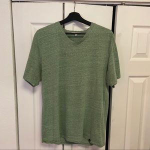 Threads 4 Thought Heathered green V neck, size L.